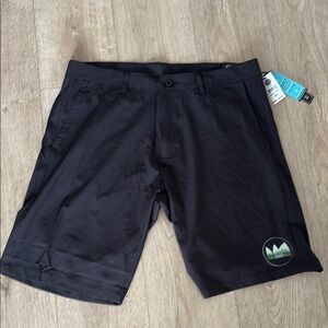Burnside Black Athletic Shorts with Modern Design